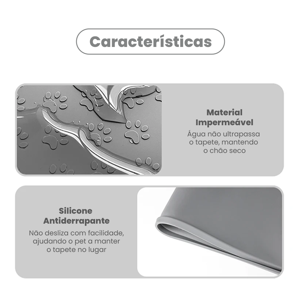 Alfombrilla de Silicona Impermeable para Comederos de Mascotas