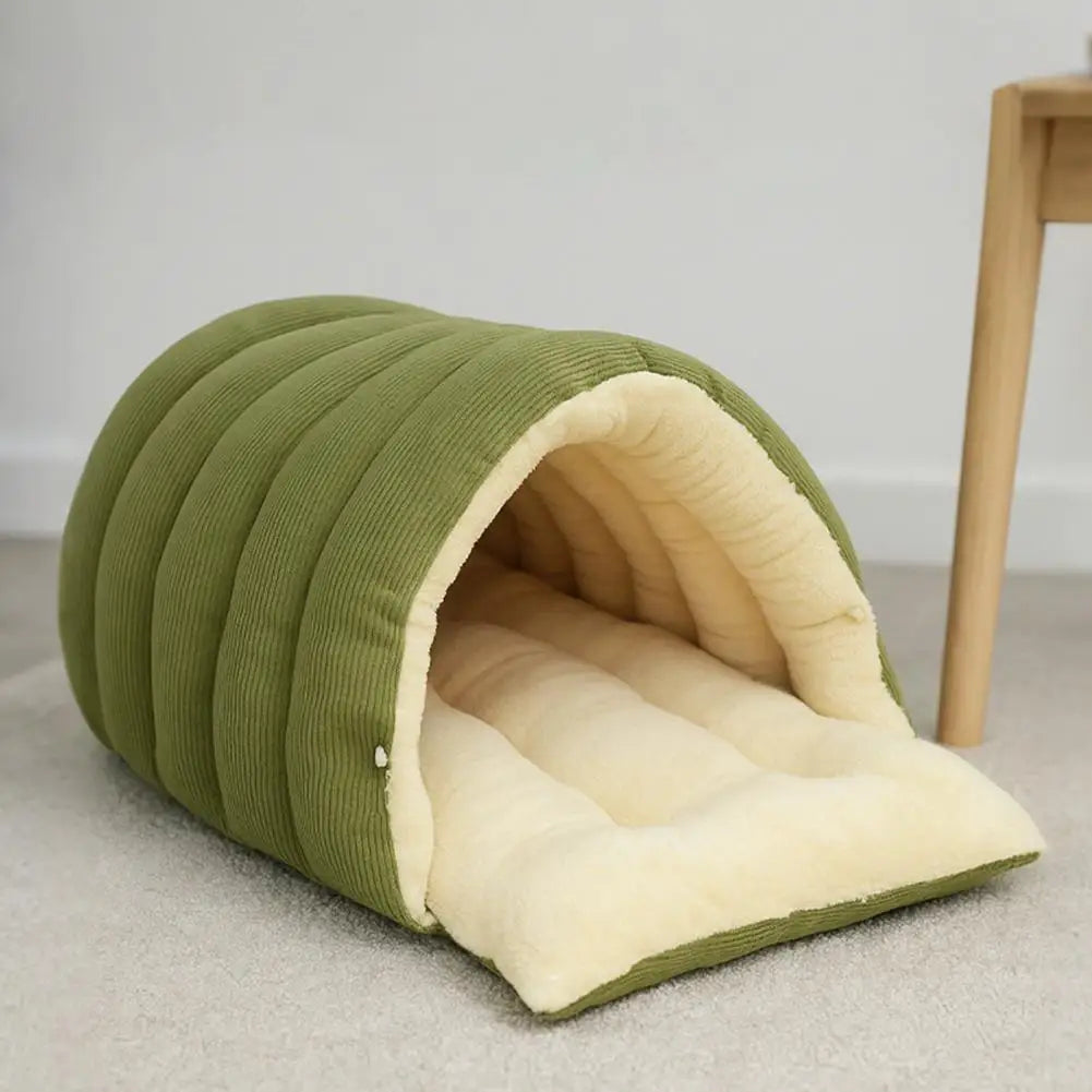 Pet House with Non-slip Base Washable Pet Bed for Dogs Cats Soft Fleece Cat Bed with Removable Washable Cover Cozy Cave